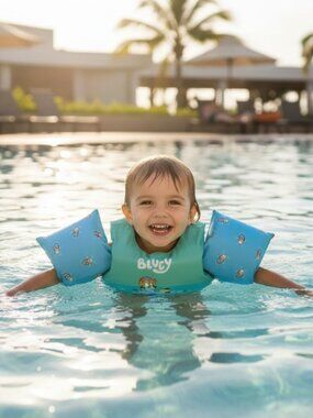 Bluey Kids Swim Vest Floatie 33-55 lbs Child Life Jacket Pool Safety Gear Age 3+